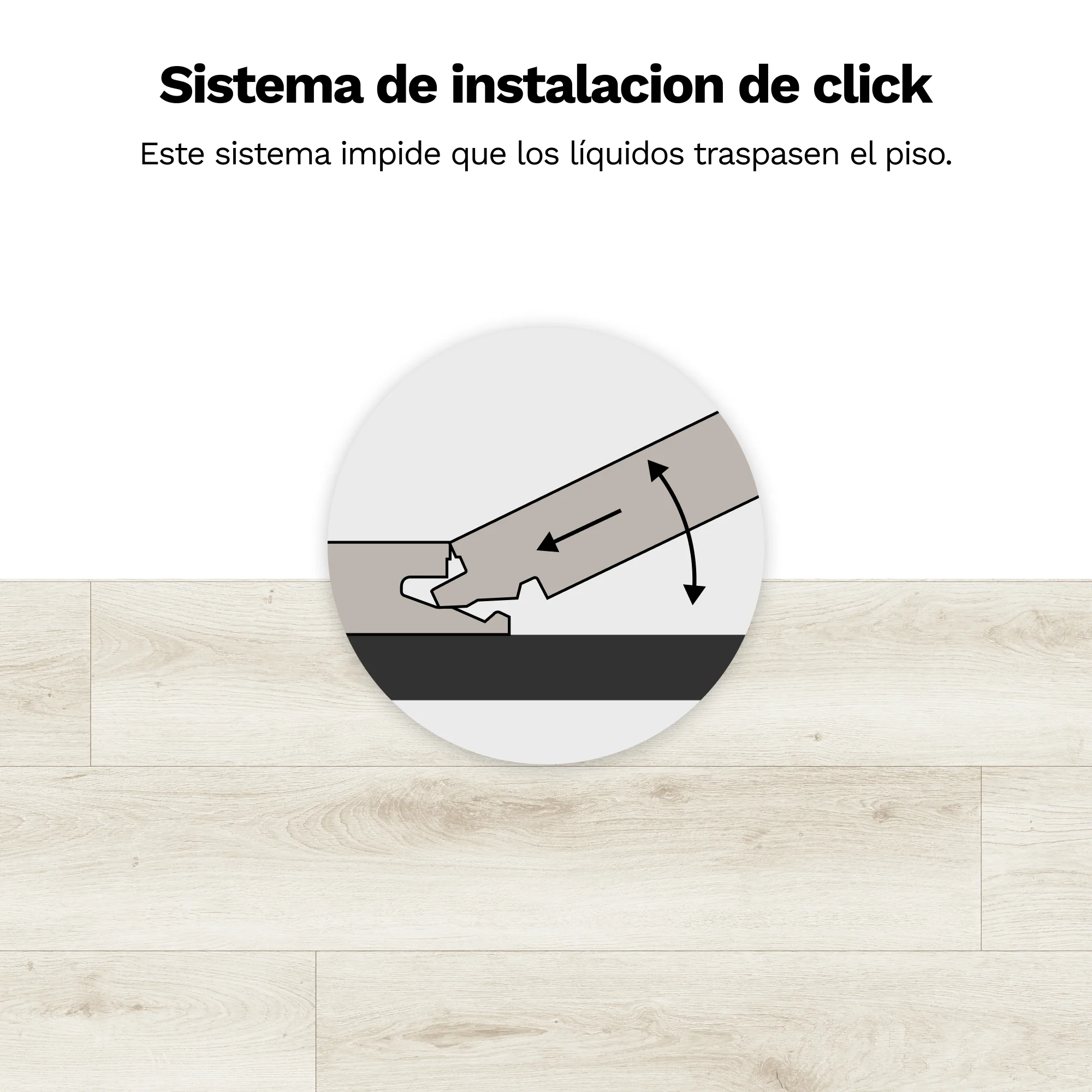 Piso Vinilico SPC Tipo Madera Color Artico - Imagen 2