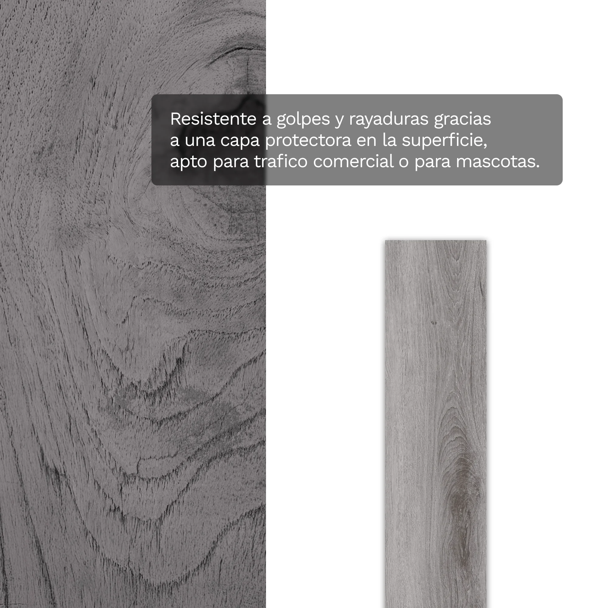 Piso Vinilico SPC Tipo Madera Color Gris - Imagen 5