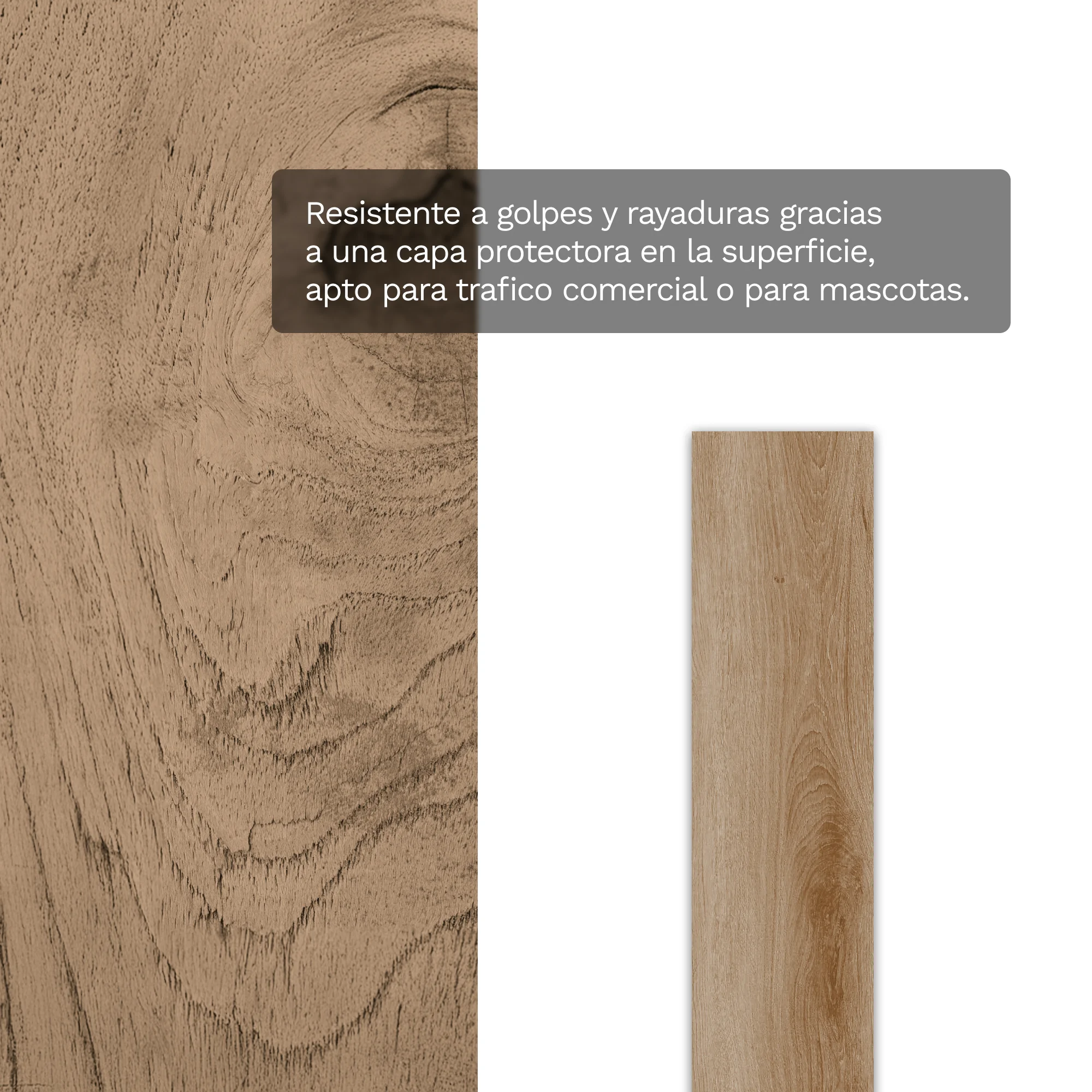 Piso Vinilico SPC Tipo Madera Color IPE Claro - Imagen 5