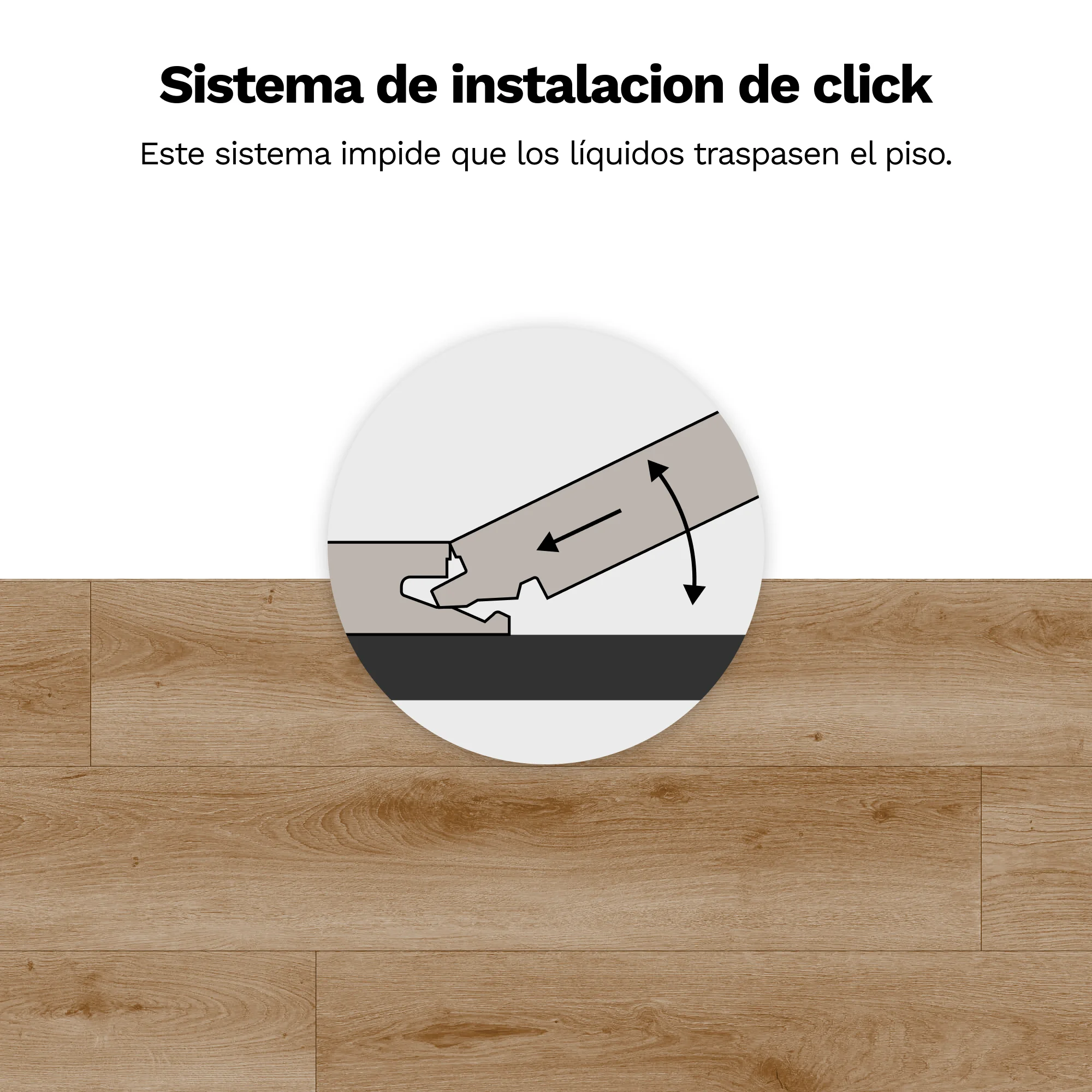 Piso Vinilico SPC Tipo Madera Color IPE Claro - Imagen 2