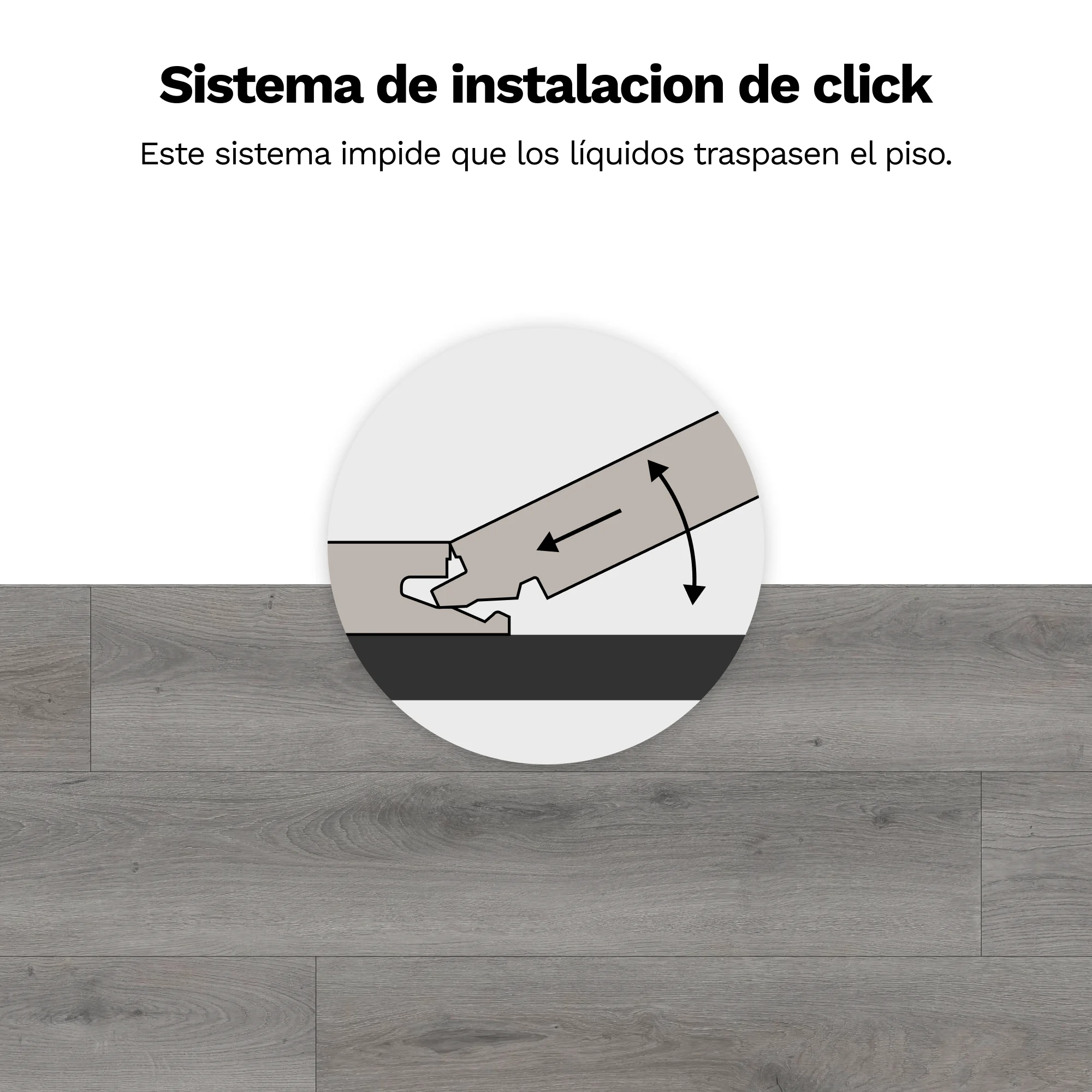 Piso Vinilico SPC Tipo Madera Color Roble - Imagen 2