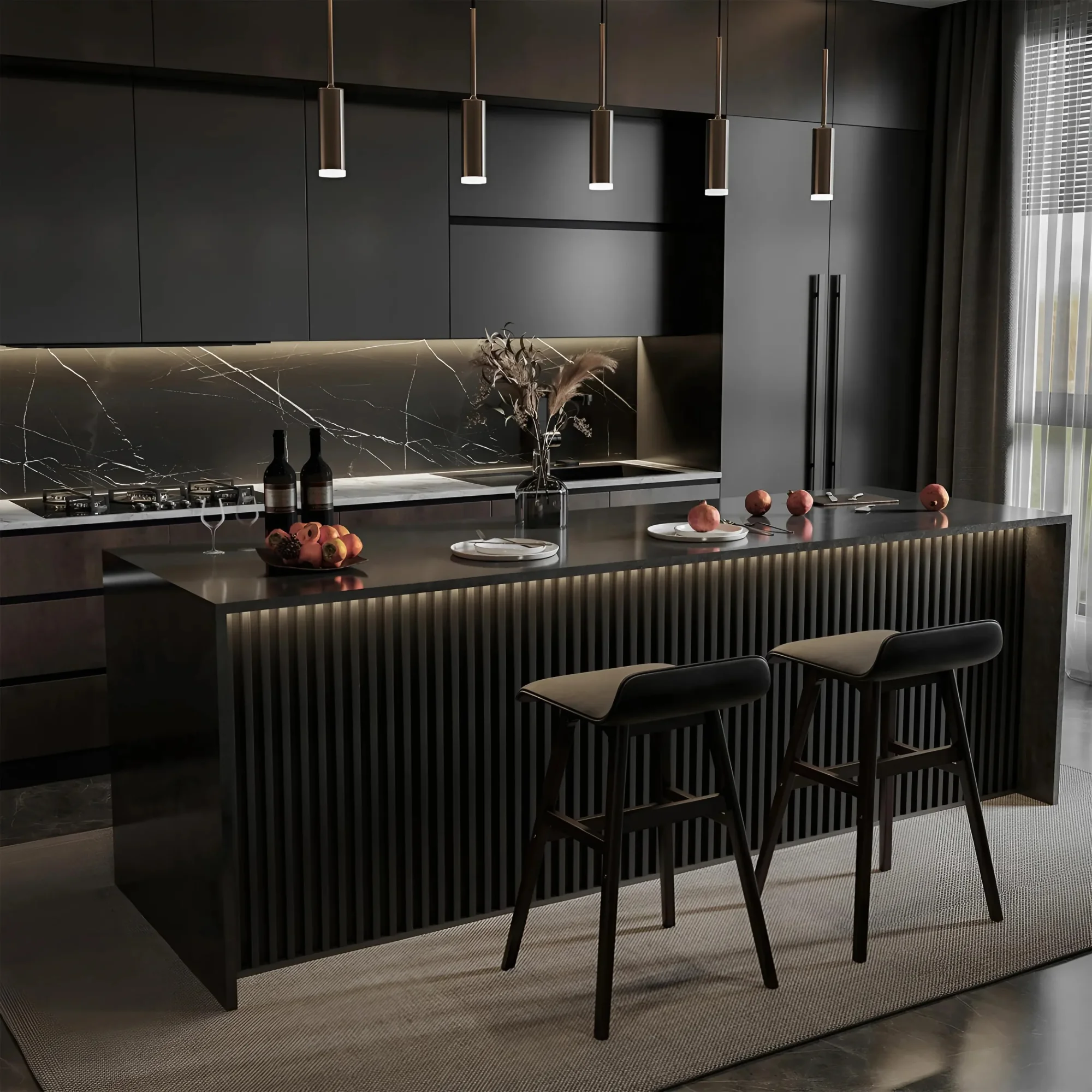 Panel Decorativo para Interiores Lambrin WPC Color Negro - Imagen 3