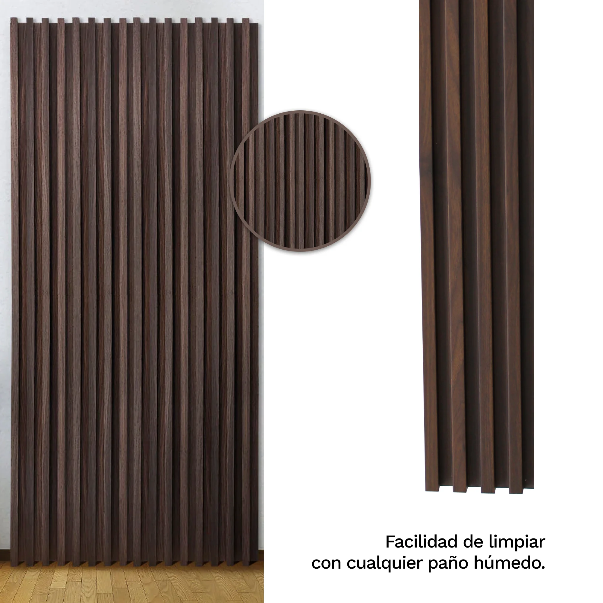 Panel Decorativo para Interiores Lambrin WPC Nogal - Imagen 5