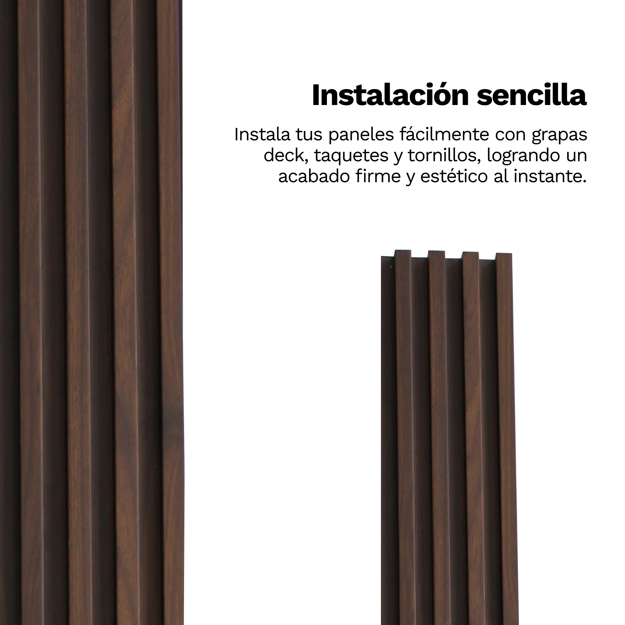 Panel Decorativo para Interiores Lambrin WPC Nogal - Imagen 2