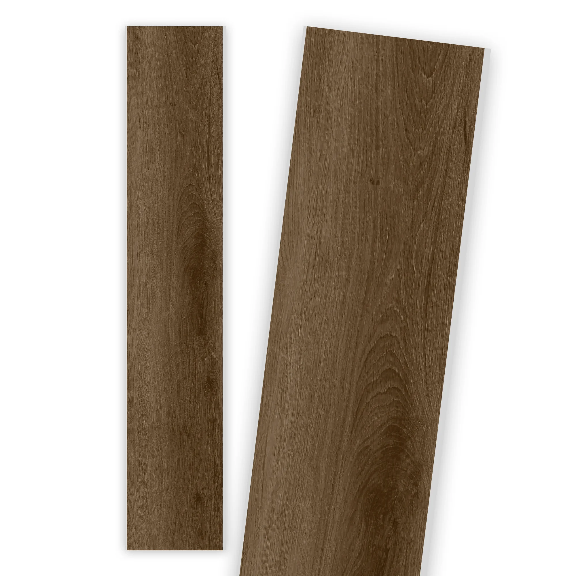 Piso Vinilico SPC Tipo Madera Color Ebano Claro
