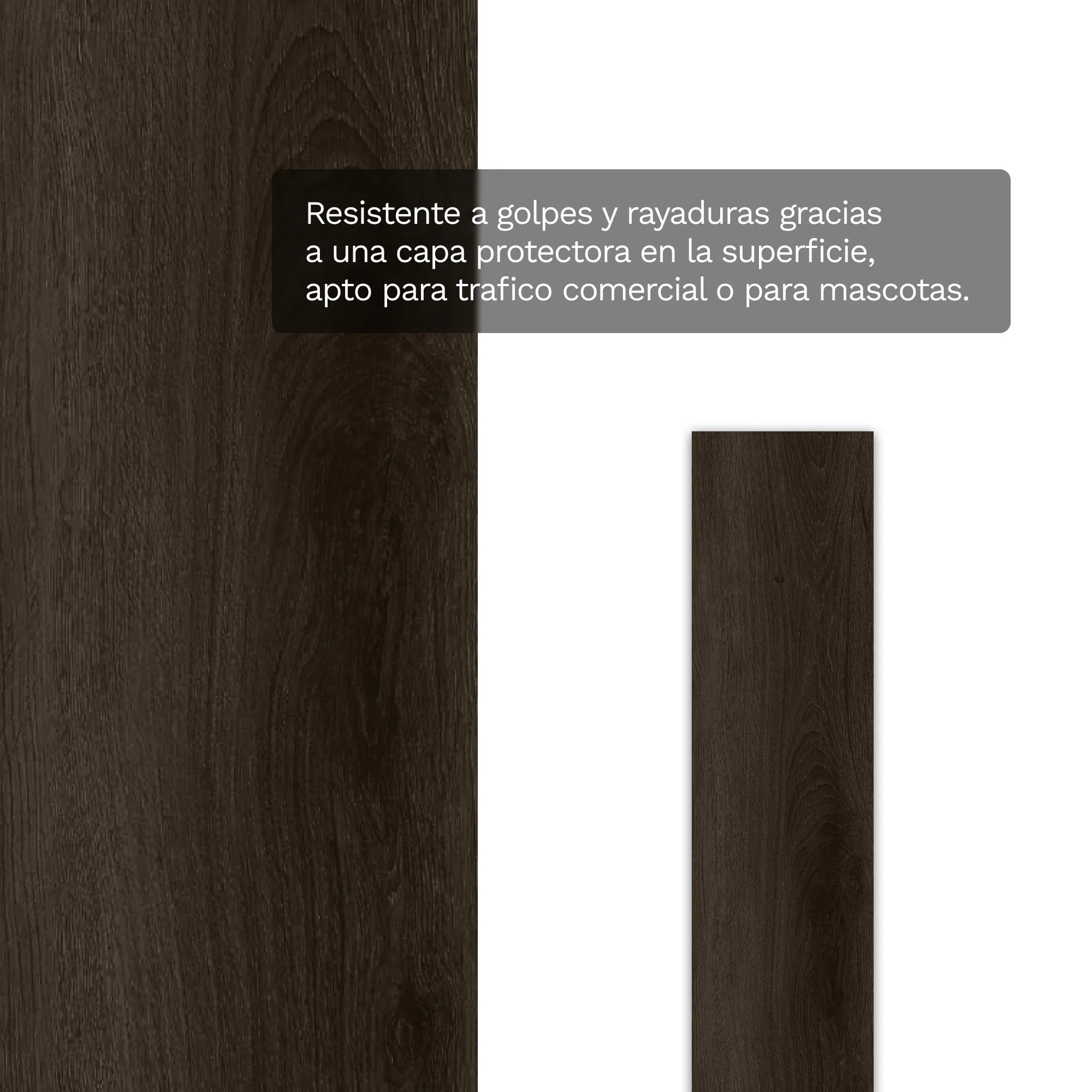 Piso Vinilico SPC Tipo Madera Color Espresso - Imagen 5