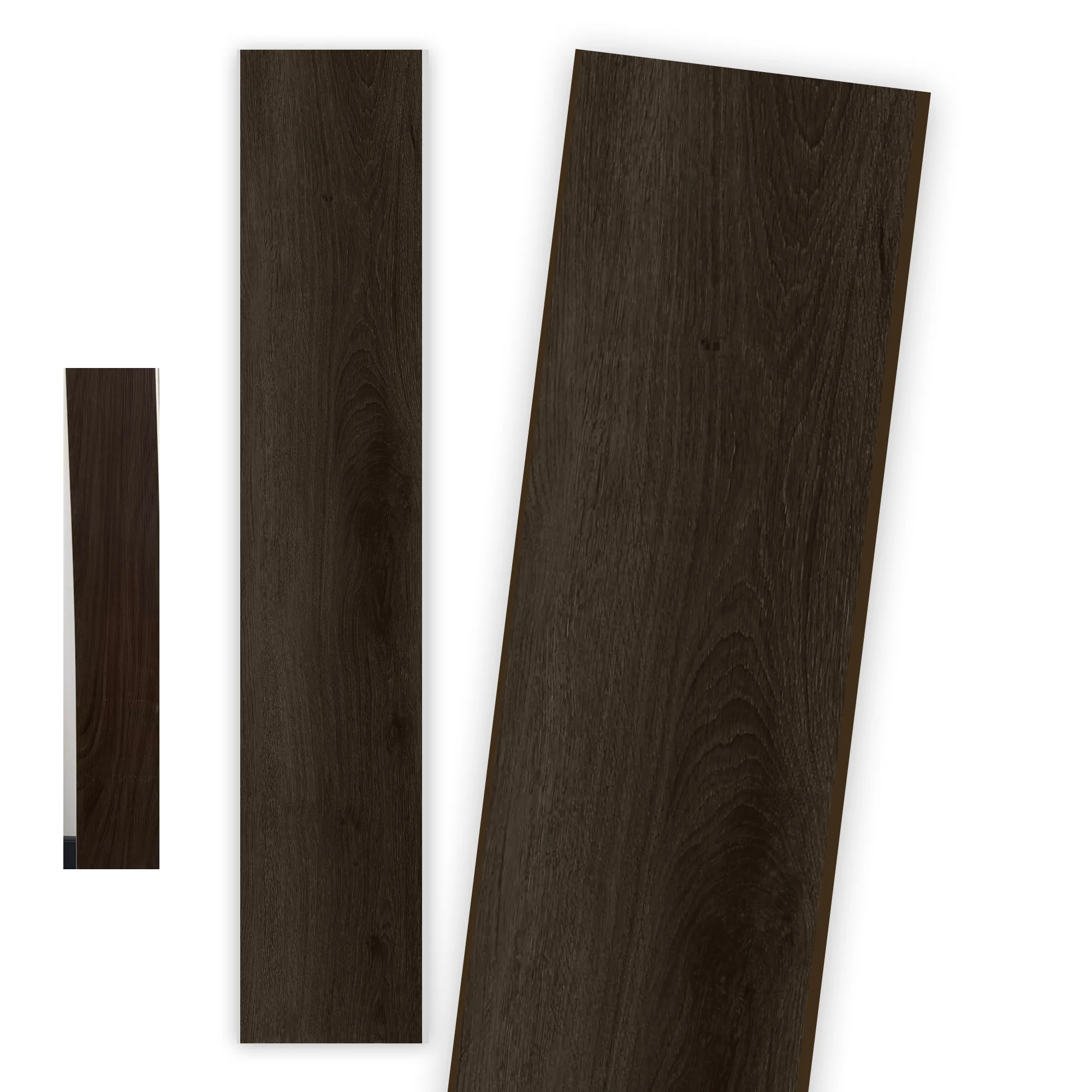 Piso Vinilico SPC Tipo Madera Color Espresso