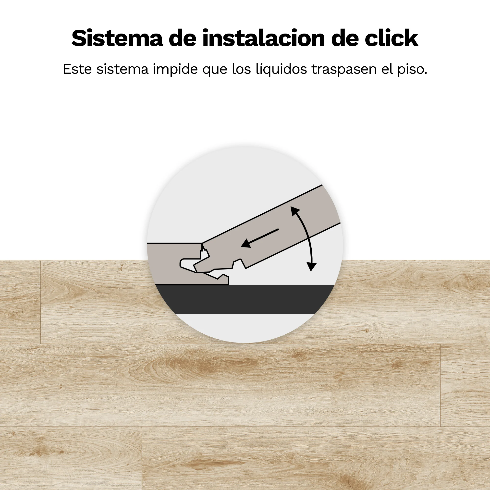 Piso Vinilico SPC Tipo Madera Color Marfil - Imagen 2