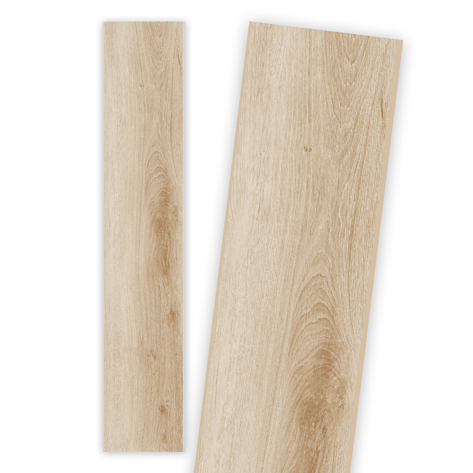 Piso Vinilico SPC Tipo Madera Color Marfil